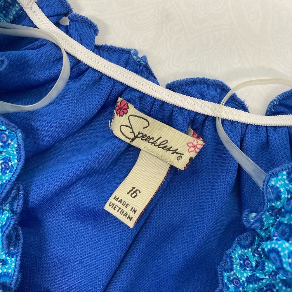 Speechless | Blue Sun Dress size 16 paisley print - Picture 10 of 13